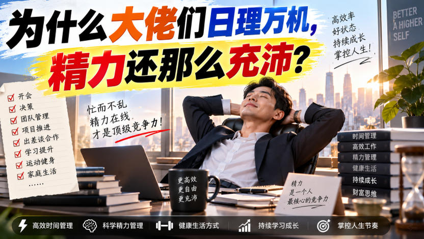 付费文章：为什么大佬们日理万机，精力还那么充沛？-HEIXMI（中国站）