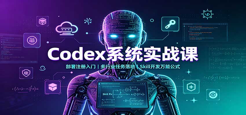 Codex系统实战课：部署注册入门，多行业任务落地，Skill开发万能公式-HEIXMI（中国站）