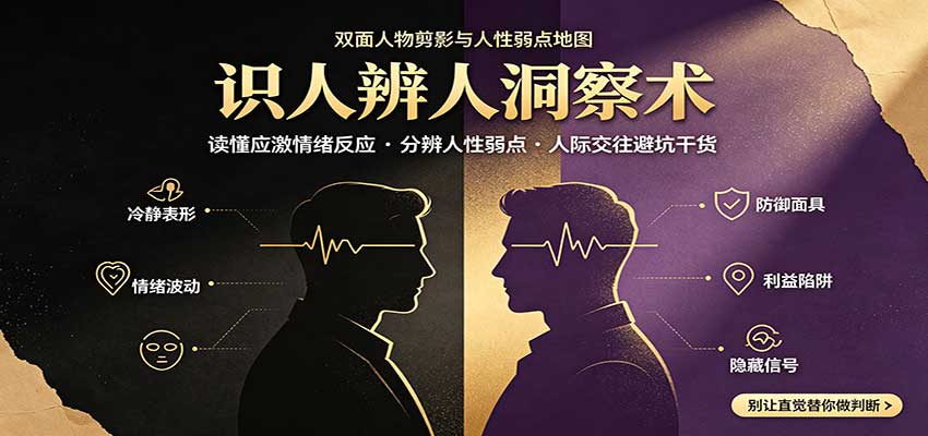 识人辨人终极心法：读懂应激情绪反应，分辨人性弱点，人际交往避坑干货-HEIXMI（中国站）