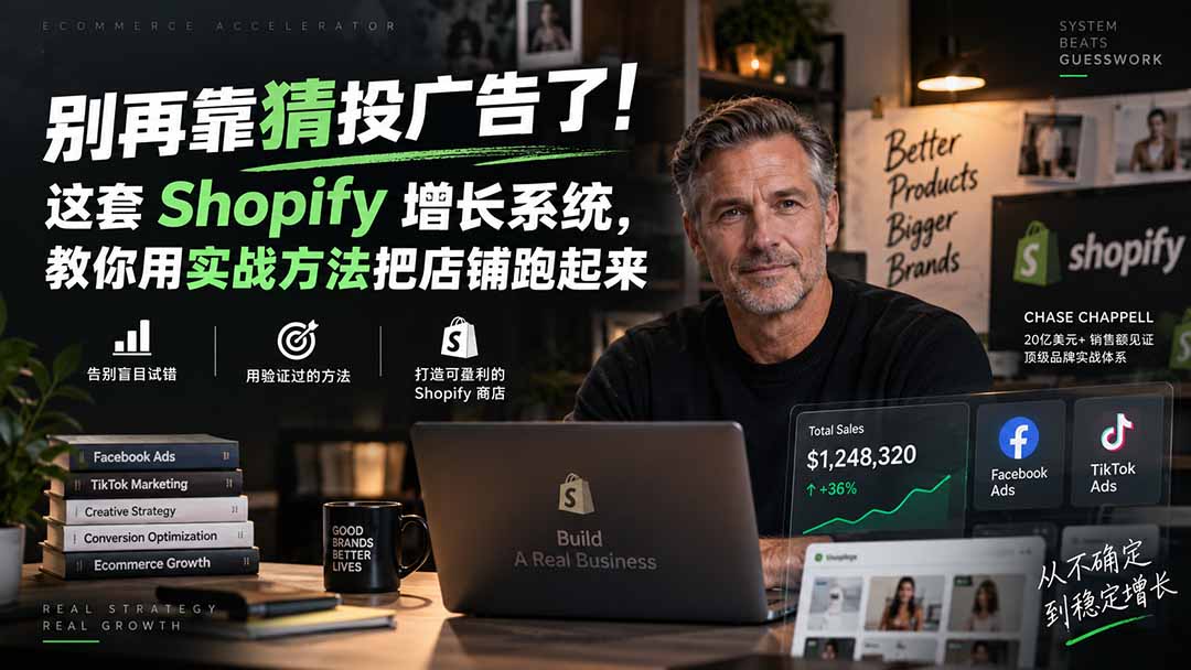 别再靠猜投广告了！这套 Shopify 增长系统，教你用实战方法把店铺跑起来【原创双语字幕】-HEIXMI（中国站）