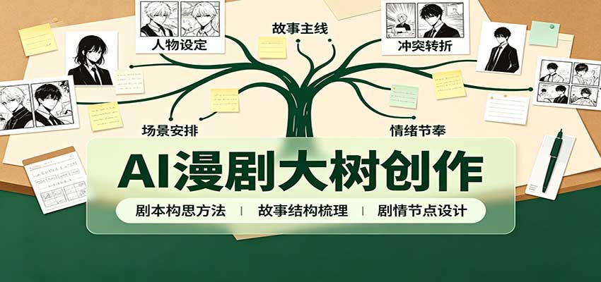AI漫剧大树创作：剧本构思课程讲解，软件插件配置，配套工具资料完整梳理-HEIXMI（中国站）