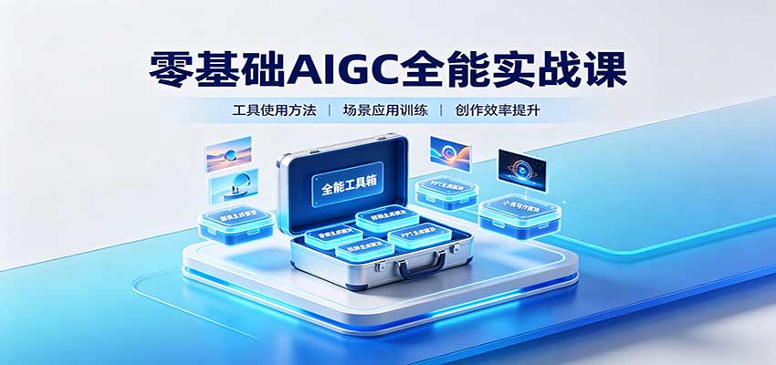 零基础AIGC全能实战课：覆盖绘画、影音、PPT、小说多场景AI创作-HEIXMI（中国站）