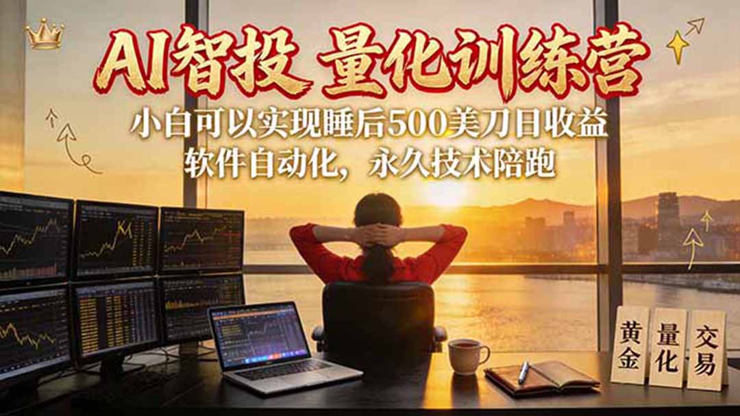 AI智投EA量化训练营【第三期】，多策略智投+防爆技术+趋势分析 ，轻松上手，矩阵放大，长期稳定。-HEIXMI（中国站）