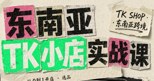 东南亚TK小店实战课(基础+进阶)-HEIXMI（中国站）