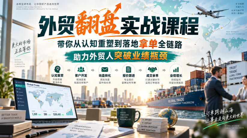 外贸翻盘实战课程，带你从认知重塑到落地拿单全链路，助力外贸人突破业绩瓶颈-HEIXMI（中国站）