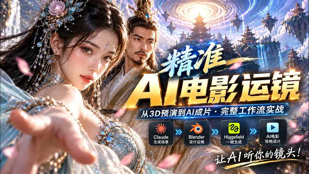 AI视频终于能精准运镜了！Claude + Blender + Higgsfield 免费插件实测-HEIXMI（中国站）