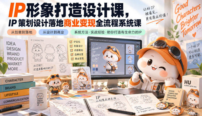 IP形象打造设计课，IP策划设计落地商业变现全流程系统课-HEIXMI（中国站）