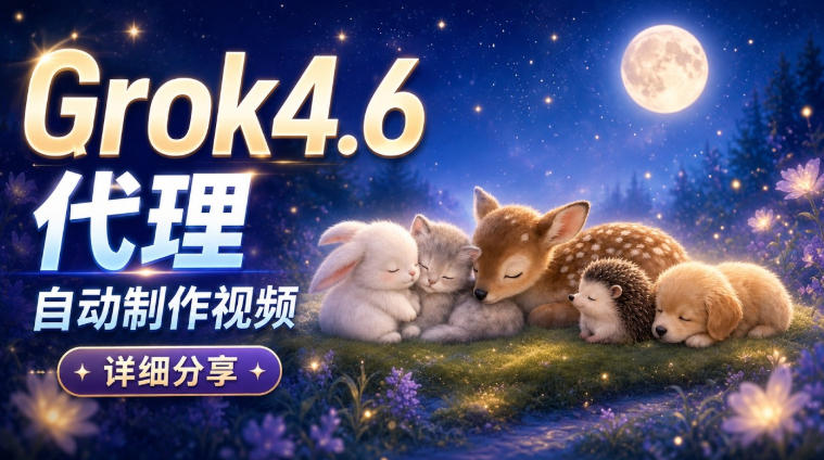 Grok 4.6代理自动制作视频！从提示词到成片全流程详细分享｜AI Agent实操分享-HEIXMI（中国站）