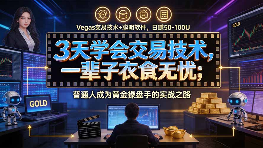 3天学会做交易，普通人快速成为操盘手” Vegas交易系统+聪明软件 ， 日赚50-1000U， 长期稳定，小白轻松上手-HEIXMI（中国站）