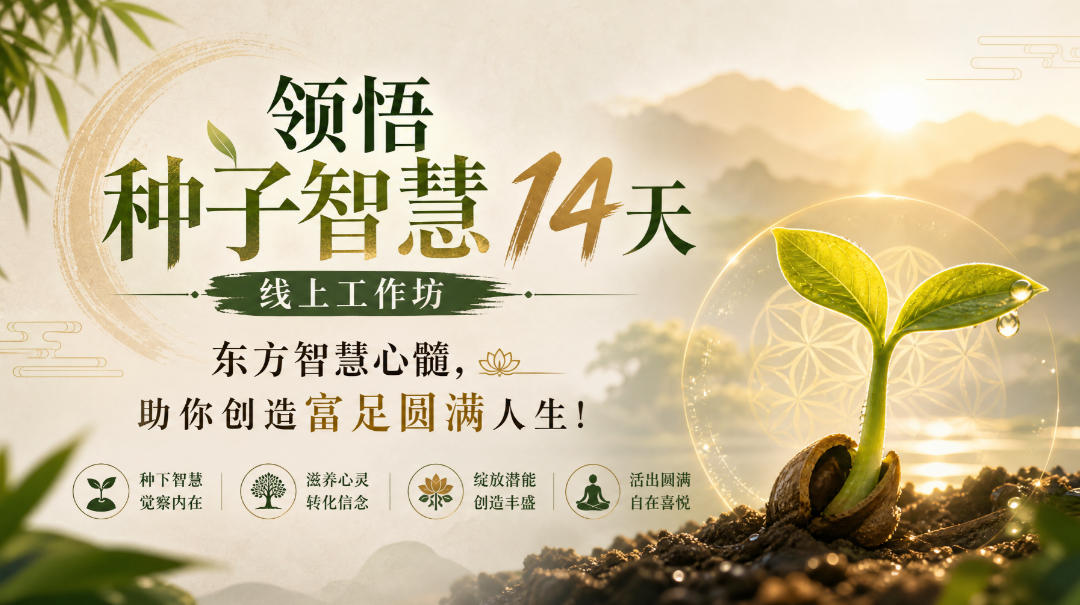 鹿大米领悟种子智慧14天线上工作坊，东方智慧心髓，助你创造富足圆满人生！-HEIXMI（中国站）