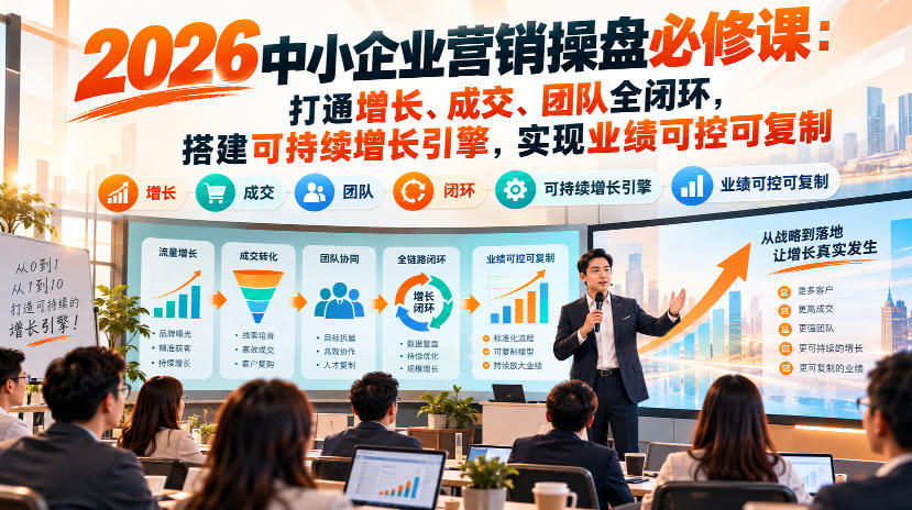 2026中小企业营销操盘必修课：打通增长、成交、团队全闭环，搭建可持续增长引擎，实现业绩可控可复制-HEIXMI（中国站）