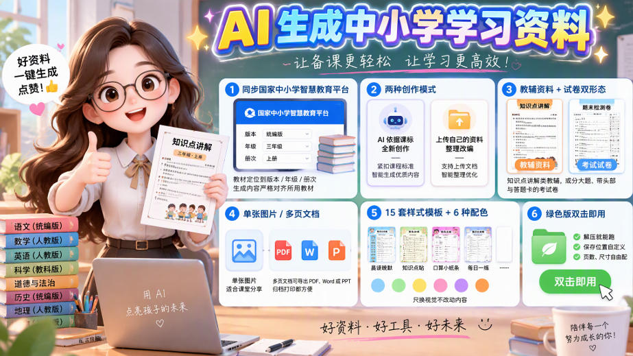 孩子的教辅别再乱买了：同步国家中小学智慧平台，AI一键生成图文教辅和试卷-HEIXMI（中国站）