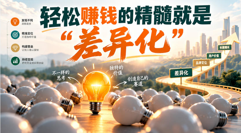 某公众号付费文章：轻松賺钱的精髓就是“差异化”-HEIXMI（中国站）