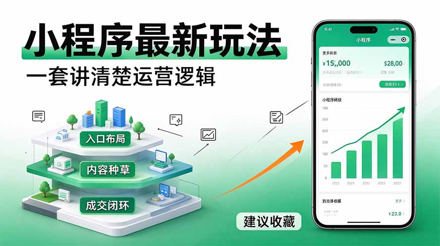 微信小程序最新玩法   四种收益来源，单日收入400+-HEIXMI（中国站）