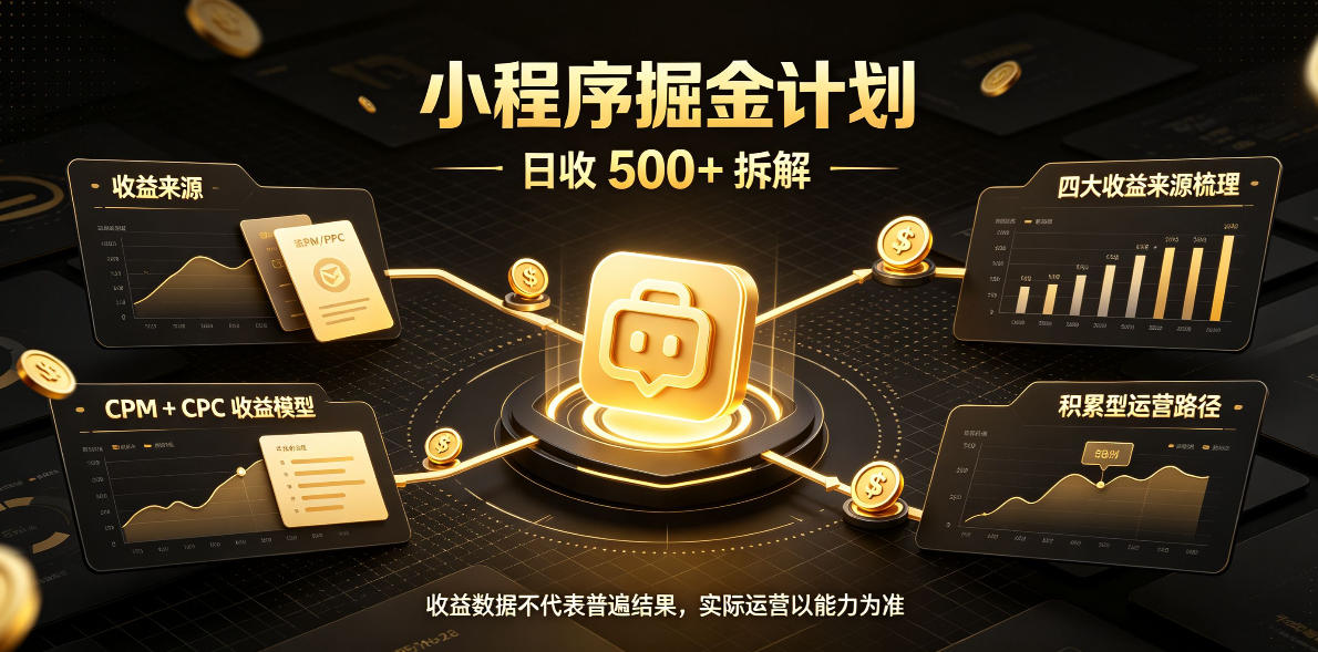 小程序推广计划，日收500+，腾讯官方打款，客户留存率高，收益长期稳定【揭秘】-HEIXMI（中国站）