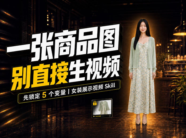 女装AI视频总翻车？问题不在提示词，女装展示视频Skill先锁定5个变量！-HEIXMI（中国站）