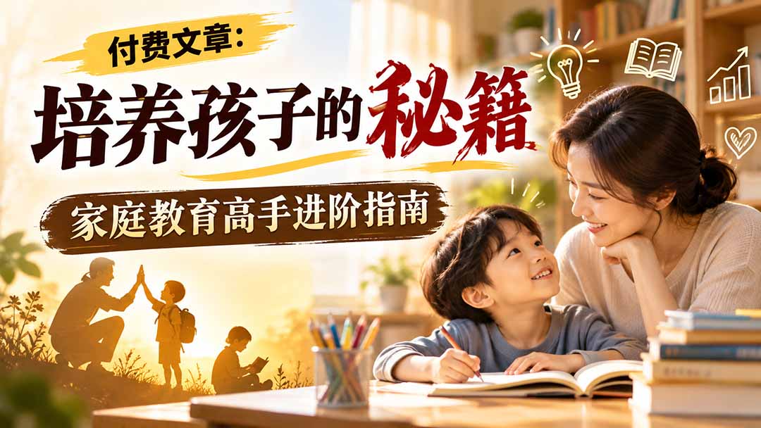 付费文章：培养孩子的秘籍，家庭教育高手进阶指南-HEIXMI（中国站）
