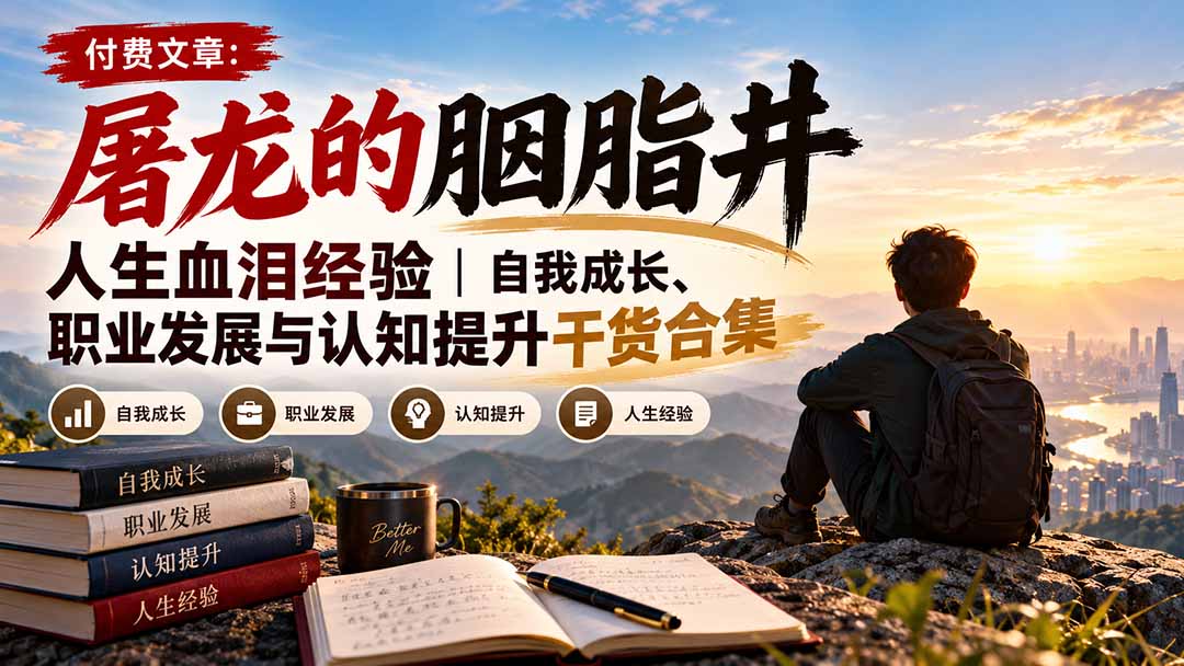 付费文章：屠龙的胭脂井人生血泪经验｜自我成长、职业发展与认知提升干货合集-HEIXMI（中国站）