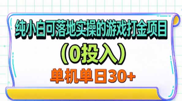纯小白可落地实操的游戏打金项目(0投入-HEIXMI（中国站）