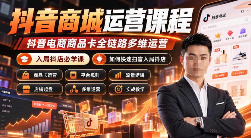 抖音商城运营课程，抖音电商商品卡全链路多维运营，入局抖店必学课， 如何快速扫盲入局抖店(更新1017)-HEIXMI（中国站）