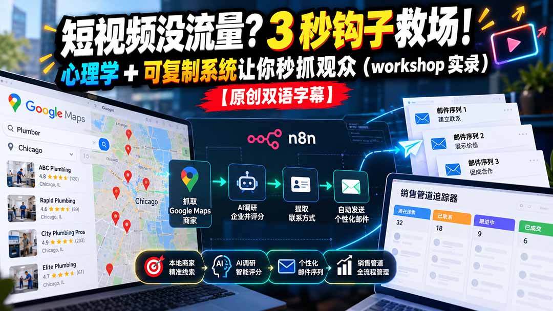 短视频没流量？3 秒钩子救场！心理学 + 可复制系统让你秒抓观众(workshop 实录-HEIXMI（中国站）