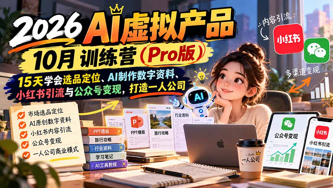 2026AI虚拟产品10月训练营(Pro版-HEIXMI（中国站）