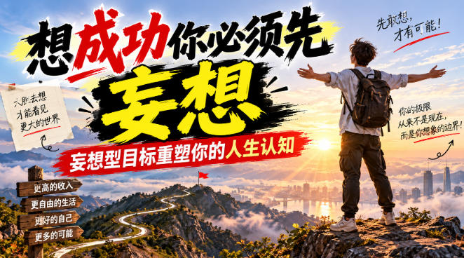 付费文章：想成功你必须先妄想，妄想型目标重塑你的人生认知-HEIXMI（中国站）