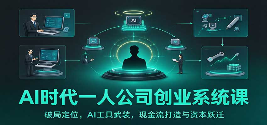 AI时代一人公司创业系统课：破局定位，AI工具武装，现金流打造与资本跃迁-HEIXMI（中国站）