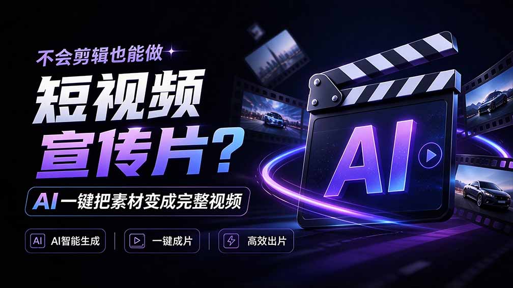 我跪下来了！不会剪辑也能做短视频宣传片？ AI 一键把素材变成完整视频，真是神奇，OpenFilm 超省事-HEIXMI（中国站）