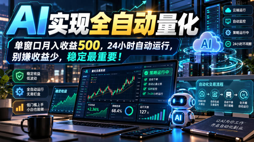 AI全自动量化项目，长期稳定可落地，0门槛躺赚稳定项目！-HEIXMI（中国站）