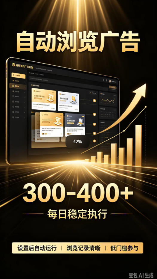 自动浏览广告计划，0门槛副业，日入300-400，躺賺稳定风口项目，无需人工操作，解放双手【揭秘】-HEIXMI（中国站）