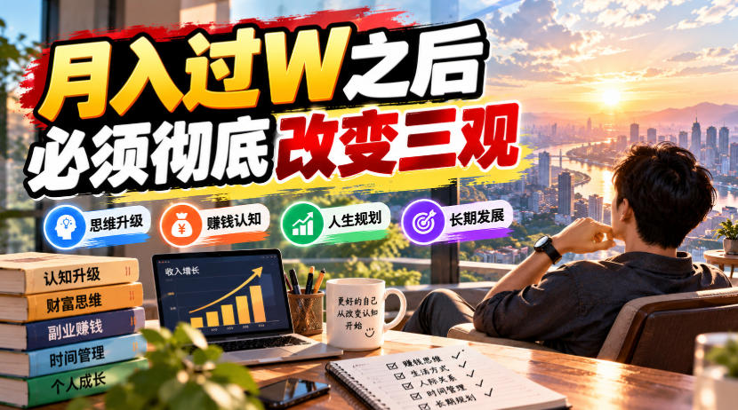 某公众号付费文章：月入过W之后，必须彻底改变三观-HEIXMI（中国站）
