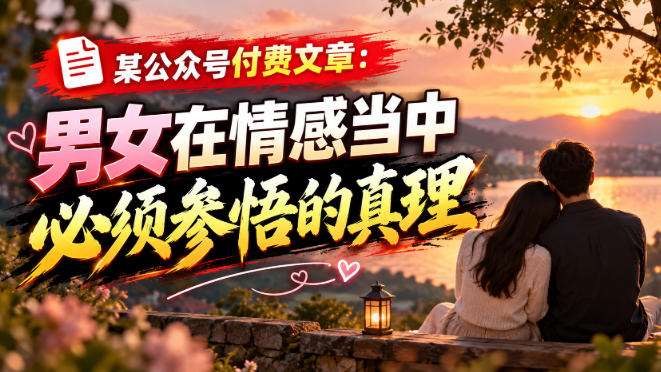 某公众号付费文章：男女在情感当中必须参悟的真理-HEIXMI（中国站）