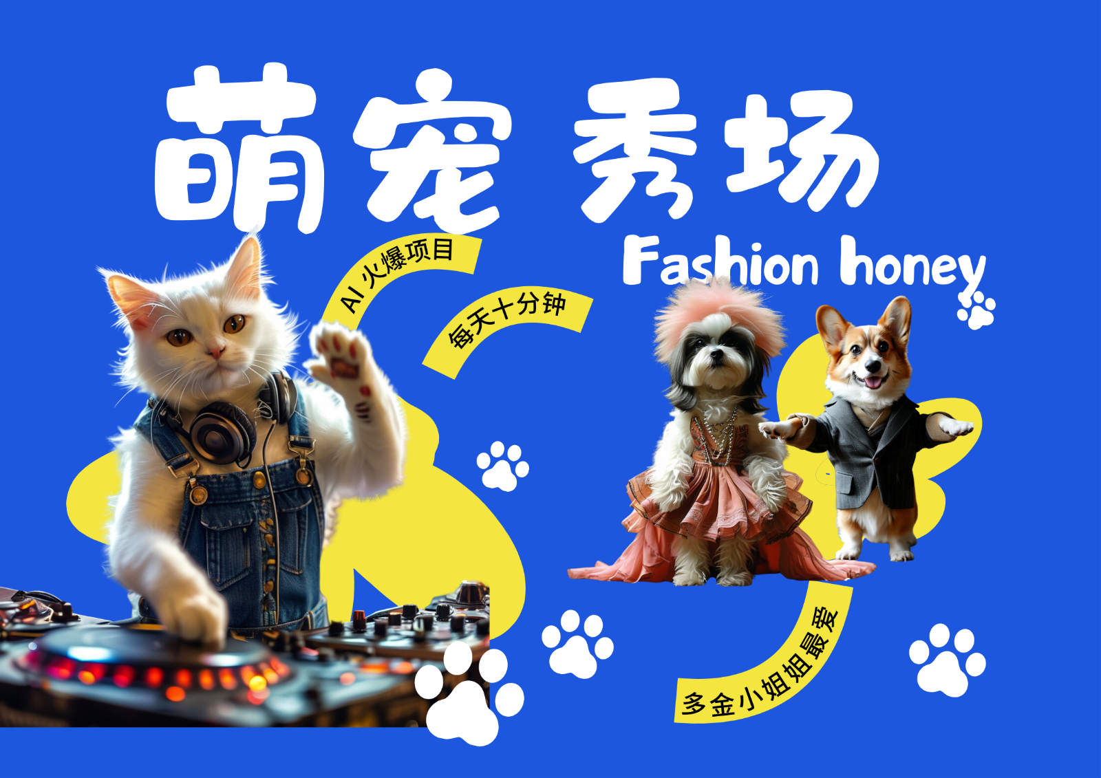 酷飒动物跳舞走秀 时尚喵FASHION汪 多金小姐姐最爱的 轻松月入破W-HEIXMI（中国站）