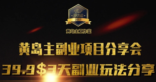 黄岛主副业分享会1期：3天3个副业玩法，速度上车-HEIXMI（中国站）