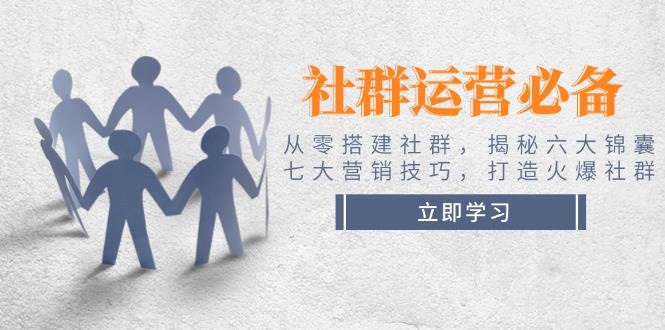 社群运营必备！从零搭建社群，揭秘六大锦囊、七大营销技巧，打造火爆社群-HEIXMI（中国站）