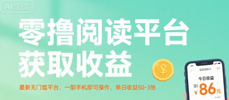 零撸阅读平台获取收益，最新无门槛平台，一部手机即可操作，单日收益50-3张【揭秘】-HEIXMI（中国站）