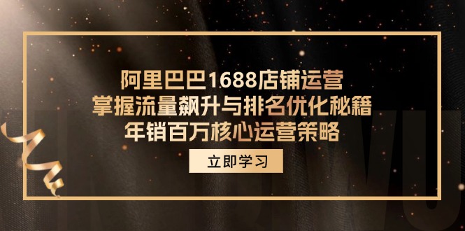 阿里巴巴1688店铺运营，掌握流量飙升与排名优化秘籍 年销百万核心运营策略-HEIXMI（中国站）