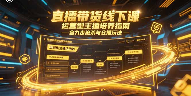 直播带货线下课，运营型主播培养指南，含九步绝杀与仓播玩法-HEIXMI（中国站）