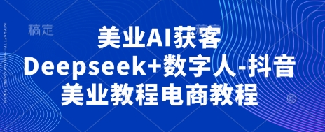 美业AI获客Deepseek+数字人-抖音美业教程电商教程-HEIXMI（中国站）