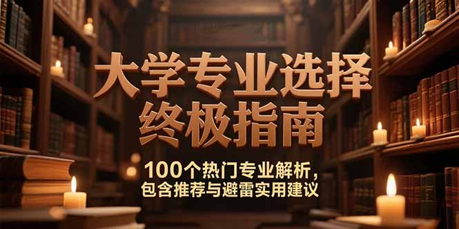 付费文：大学专业选择终极指南,100个热门专业解析,包含推荐与避雷实用建议-HEIXMI（中国站）