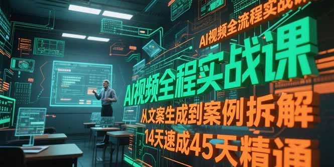 AI视频全流程实战课，从文案生成到案例拆解，14天速成45天精通 - HEIXMI（中国站）-HEIXMI（中国站）