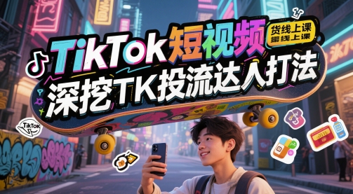 TikTok短视频带货线上课，深挖TK投流达人打法 - HEIXMI（中国站）-HEIXMI（中国站）