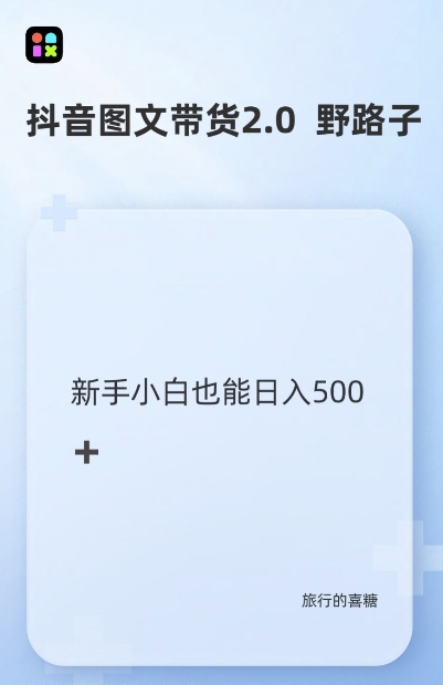 抖音图文带货野路子2.0玩法，暴力起号，单日收益多张，小白也可轻松上手【揭秘】-HEIXMI（中国站）