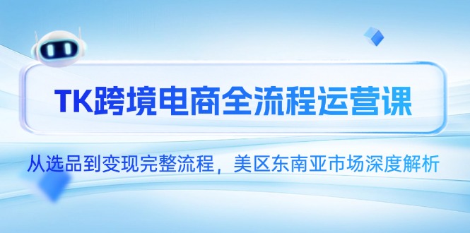 TK跨境电商全流程运营课，从选品到变现完整流程，美区东南亚市场深度解析 - HEIXMI（中国站）-HEIXMI（中国站）