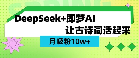 用DeepSeek做AI 古诗词视频，涨粉 10W+(保姆级教程)-HEIXMI（中国站）