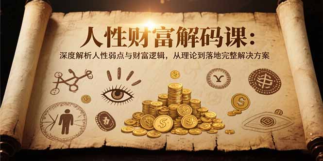 人性财富解码课6.0：深度解析人性弱点与财富逻辑，理论到落地完整解决方案-HEIXMI（中国站）