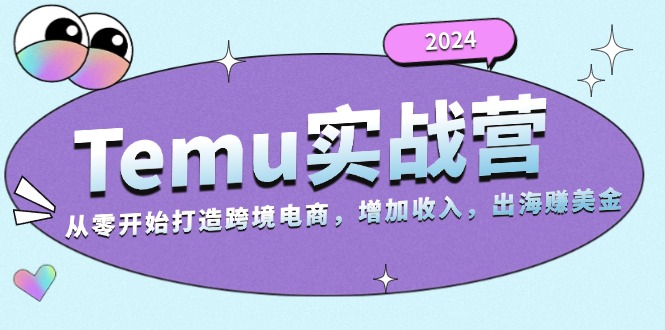 2024Temu实战营：从零开始打造跨境电商，增加收入，出海赚美金-HEIXMI（中国站）