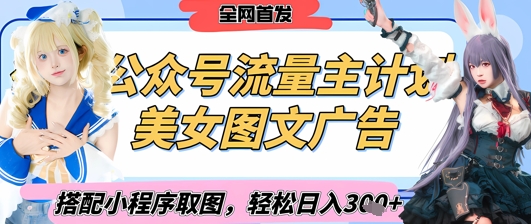 2025最新公众号美女图文流量主计划，搭配小程序取图轻松日入3张+(全网首发)-HEIXMI（中国站）