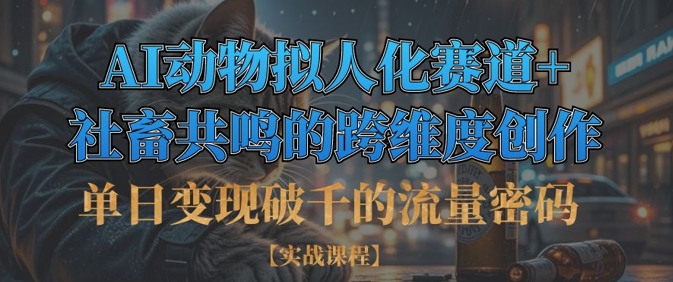单日变现破千的流量密码，AI动物拟人化赛道+社畜共鸣的跨维度创作-HEIXMI（中国站）